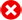 Red, round icon with a cross in the center.